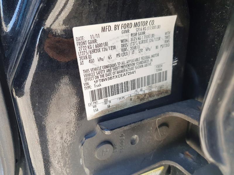Aukcja sprzedaży 2012 Ford F350, vin: 1FT8W3BTXCEA72941, numer aukcji: 52305866