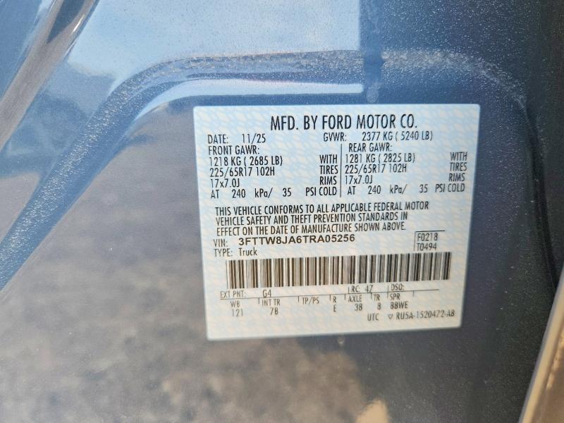 Продаж на аукціоні авто 2026 Ford Maverick, vin: 3FTTW8JA6TRA05256, номер лоту: 53541876