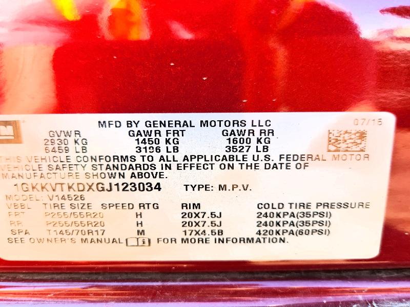 Aukcja sprzedaży 2016 Gmc Acadia, vin: 1GKKVTKDXGJ123034, numer aukcji: 51905236