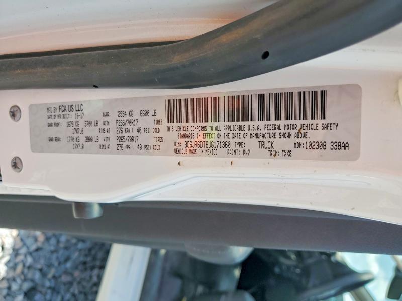 52497166 :رقم المزاد ، 3C6JR6DT8JG171360 vin ، 2018 Ram 1500 مزاد بيع