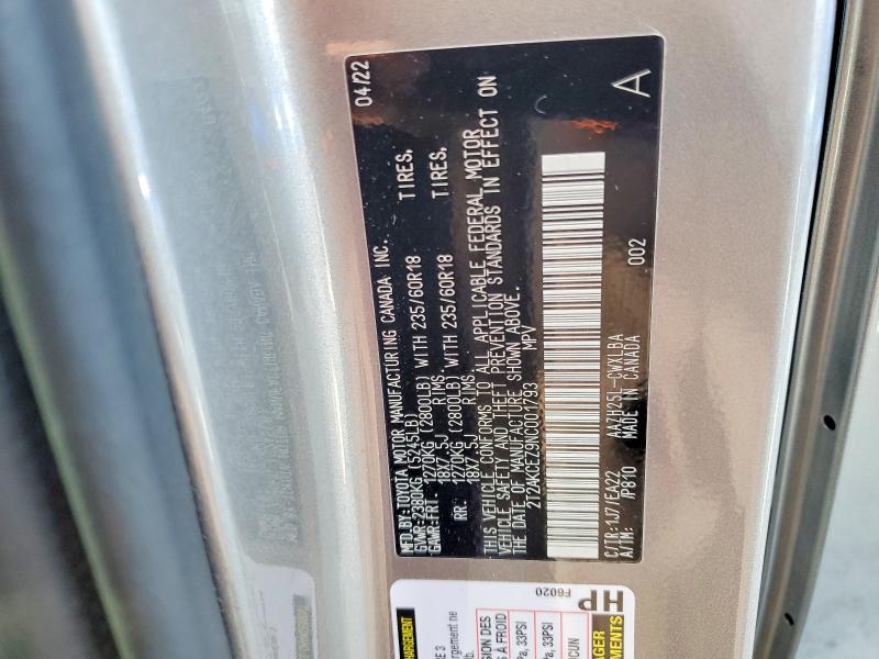 Продажа на аукционе авто 2022 Lexus Nx, vin: 2T2AKCEZ9NC001793, номер лота: 52836586