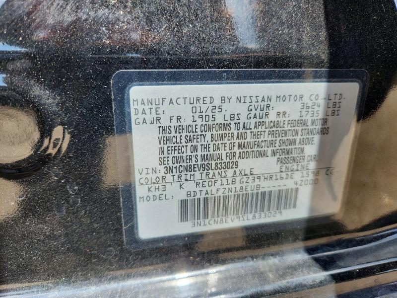 Продаж на аукціоні авто 2025 Nissan Versa, vin: 3N1CN8EV9SL833029, номер лоту: 54129326