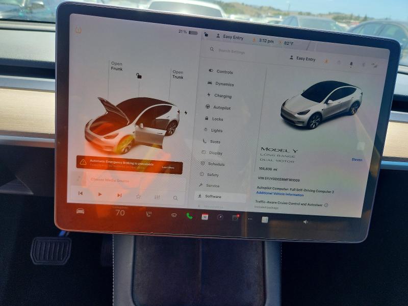 2021 Tesla Model Y მანქანა იყიდება აუქციონზე, vin: 5YJYGDEE8MF181009, აუქციონის ნომერი: 53653566