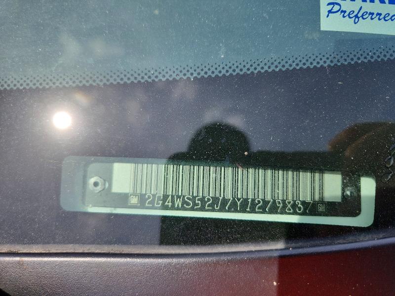 Aukcja sprzedaży 2000 Buick Century, vin: 2G4WS52J7Y1279837, numer aukcji: 52295676