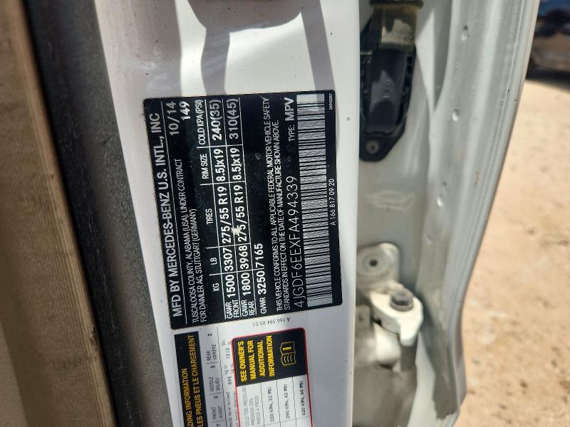 Aukcja sprzedaży 2015 Mercedes-benz Gl, vin: 4JGDF6EEXFA494339, numer aukcji: 53171826