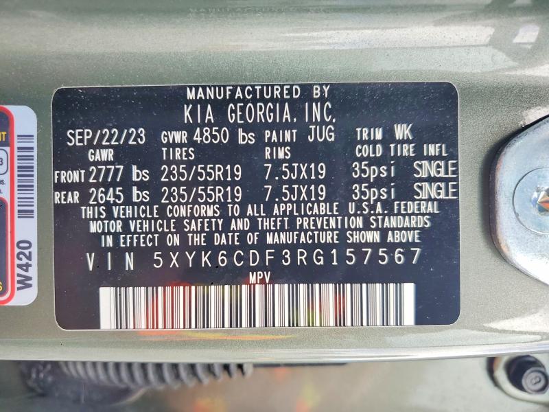 Aukcja sprzedaży 2024 Kia Sportage, vin: 5XYK6CDF3RG157567, numer aukcji: 52312536