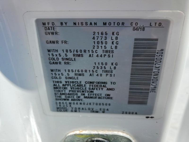 54077506 :رقم المزاد ، 3N6CM0KN0JK700506 vin ، 2018 Nissan Nv200 مزاد بيع