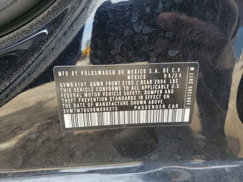 Aukcja sprzedaży 2024 Volkswagen Jetta, vin: 3VW7M7BU0RM096313, numer aukcji: 52646406