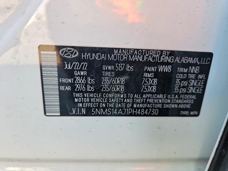 Продажа на аукционе авто 2023 Hyundai Santa Fe, vin: 5NMS14AJ1PH484730, номер лота: 54953256