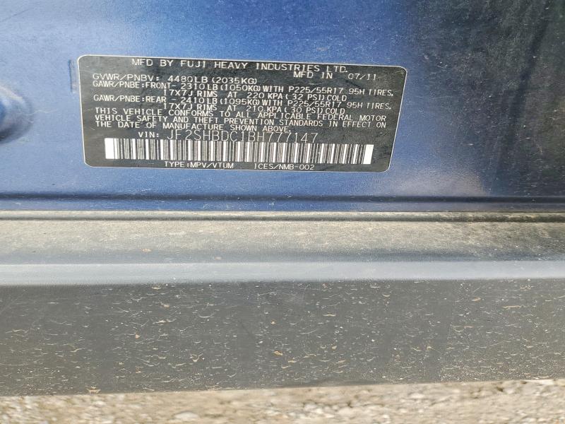 Продаж на аукціоні авто 2011 Subaru Forester, vin: JF2SHBDC1BH777147, номер лоту: 54477546