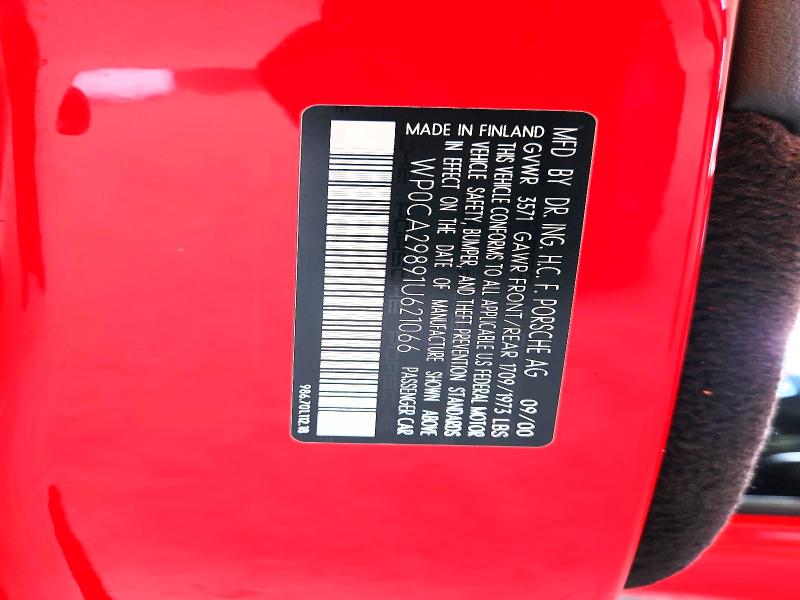 Aukcja sprzedaży 2001 Porsche Boxster, vin: WP0CA29891U621066, numer aukcji: 52813276