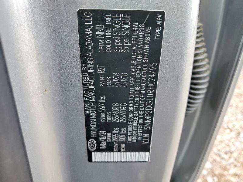 Продажа на аукционе авто 2024 Hyundai Santa Fe, vin: 5NMP2DGL0RH024795, номер лота: 52626606