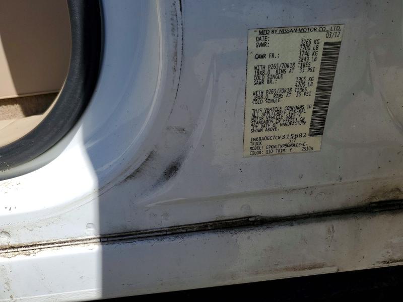 Aukcja sprzedaży 2012 Nissan Titan, vin: 1N6BA0EC7CN315682, numer aukcji: 53161546