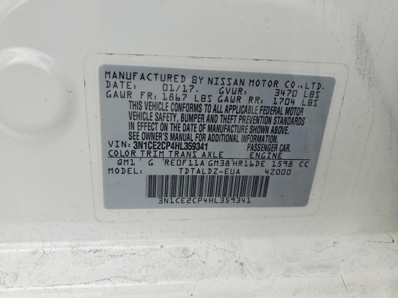 Продаж на аукціоні авто 2017 Nissan Versa Note, vin: 3N1CE2CP4HL359341, номер лоту: 52178566