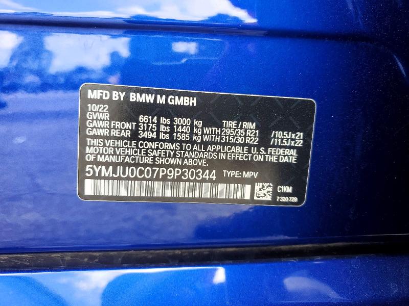 Aukcja sprzedaży 2023 Bmw X5, vin: 5YMJU0C07P9P30344, numer aukcji: 54827396