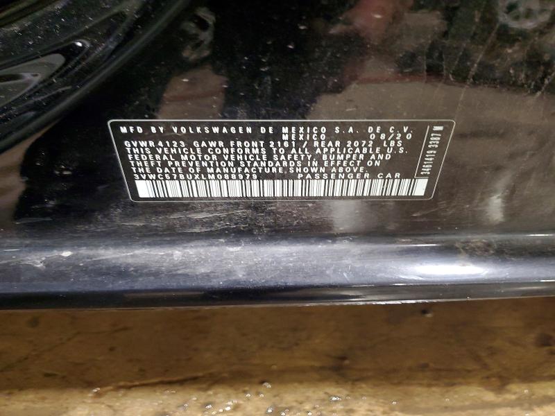 Продажа на аукционе авто 2020 Volkswagen Jetta, vin: 3VWC57BUXLM088979, номер лота: 53083566