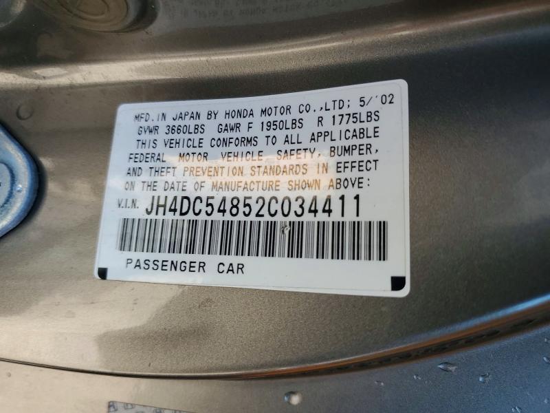 Продаж на аукціоні авто 2002 Acura Rsx, vin: JH4DC54852C034411, номер лоту: 53234426