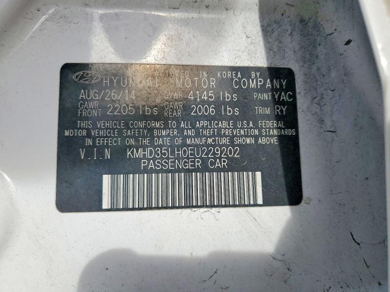 2014 Hyundai Elantra Gt მანქანა იყიდება აუქციონზე, vin: KMHD35LH0EU229202, აუქციონის ნომერი: 51036226