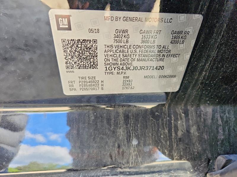 Продаж на аукціоні авто 2018 Cadillac Escalade, vin: 1GYS4JKJ0JR371420, номер лоту: 53913366