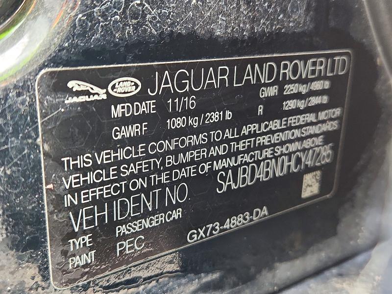 Продажа на аукционе авто 2017 Jaguar Xf, vin: SAJBD4BN0HCY47285, номер лота: 52250136