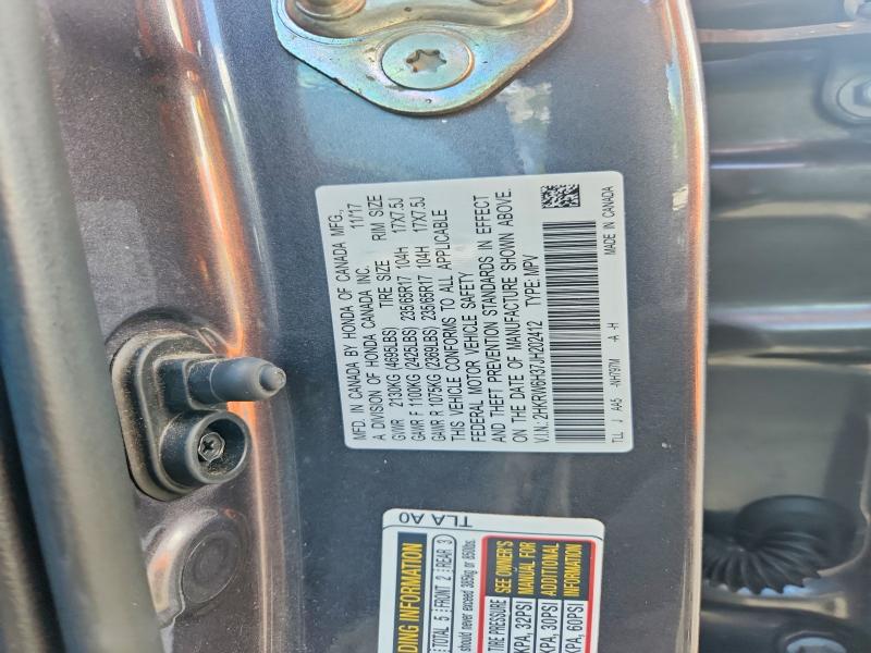 Продаж на аукціоні авто 2018 Honda Cr-v, vin: 2HKRW6H37JH202412, номер лоту: 55330656
