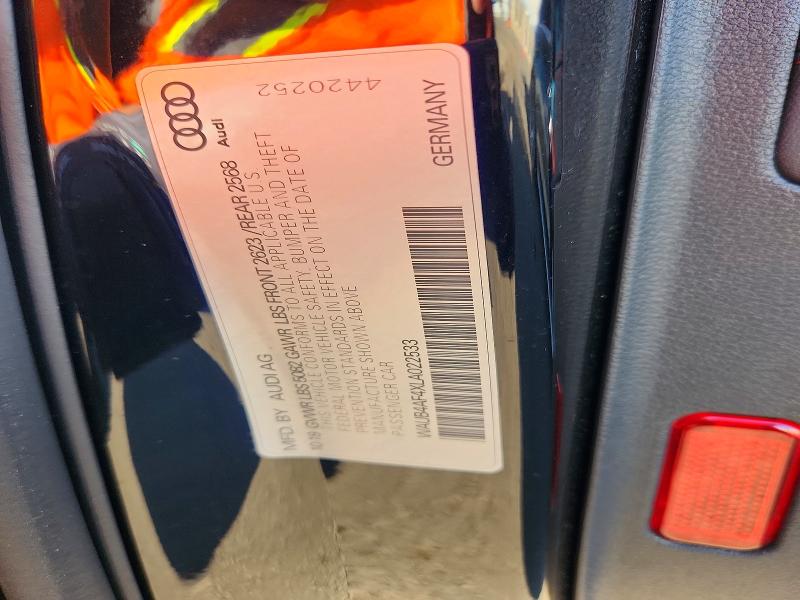 Aukcja sprzedaży 2020 Audi S4, vin: WAUB4AF4XLA022533, numer aukcji: 53900266