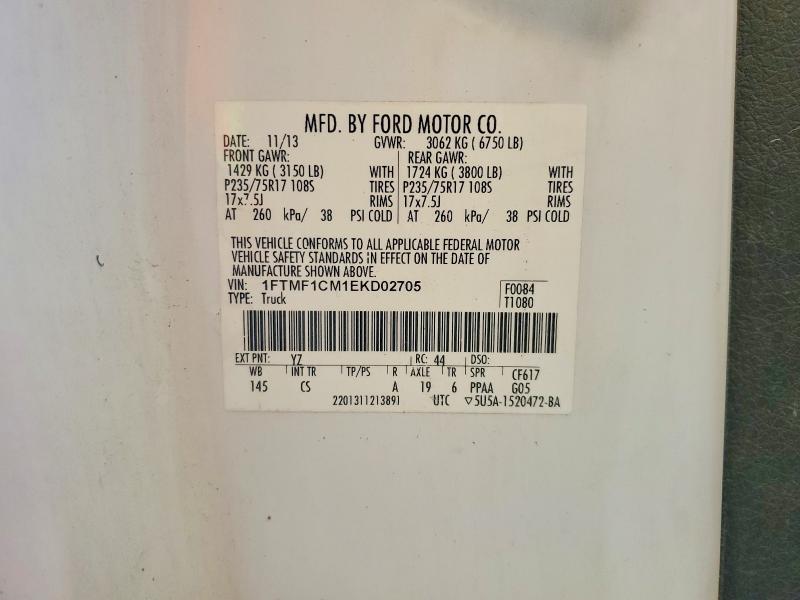 55317286 :رقم المزاد ، 1FTMF1CM1EKD02705 vin ، 2014 Ford F150 مزاد بيع