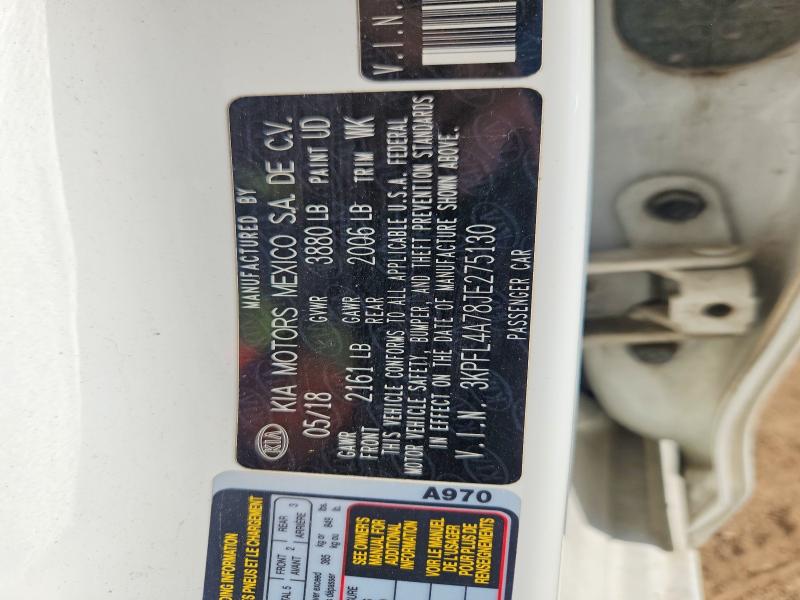 2018 Kia Forte მანქანა იყიდება აუქციონზე, vin: 3KPFL4A78JE275130, აუქციონის ნომერი: 55510286