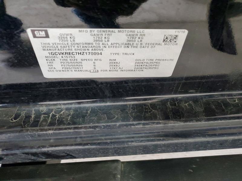 Aukcja sprzedaży 2017 Chevrolet Silverado, vin: 1GCVKREC7HZ170094, numer aukcji: 52371786
