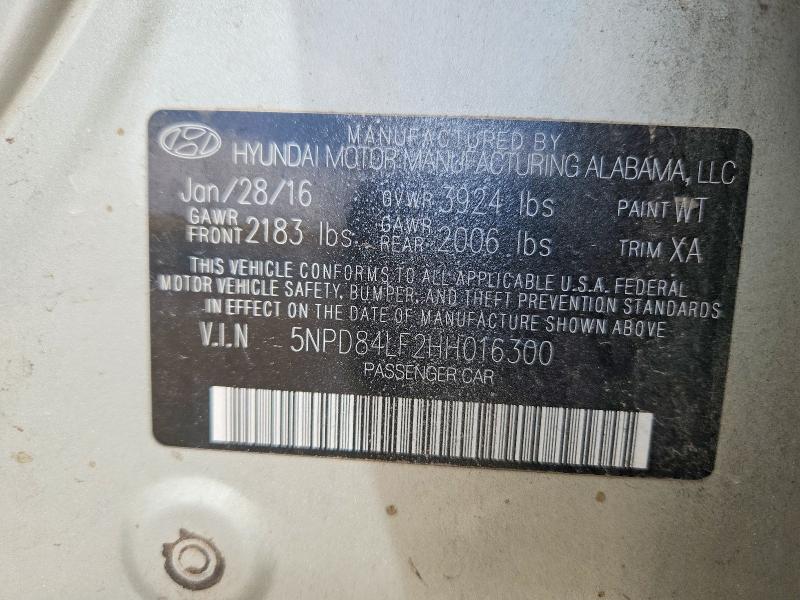 2017 Hyundai Elantra მანქანა იყიდება აუქციონზე, vin: 5NPD84LF2HH016300, აუქციონის ნომერი: 54493986