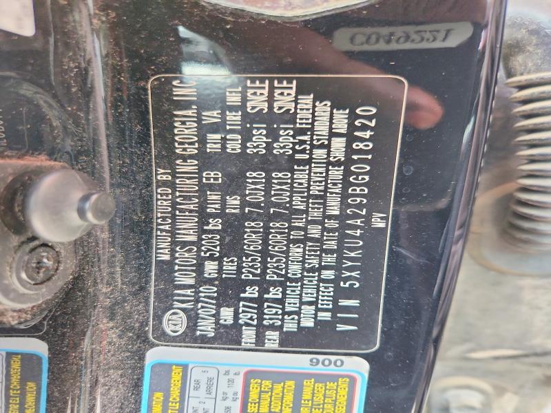 Продаж на аукціоні авто 2011 Kia Sorento, vin: 5XYKU4A29BG018420, номер лоту: 52716776