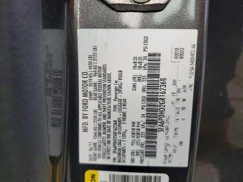 Продаж на аукціоні авто 2016 Ford Fusion, vin: 3FA6P0HD2GR162368, номер лоту: 55094496