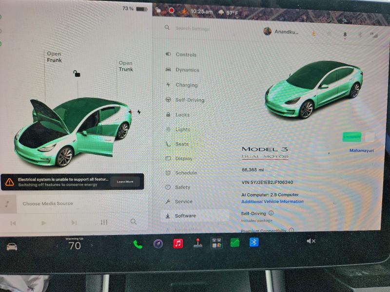 2018 Tesla Model 3 მანქანა იყიდება აუქციონზე, vin: 5YJ3E1EB2JF106340, აუქციონის ნომერი: 52046126