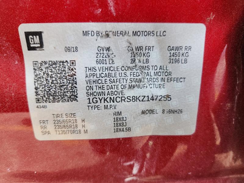 Продаж на аукціоні авто 2019 Cadillac Xt5, vin: 1GYKNCRS8KZ147255, номер лоту: 54502426