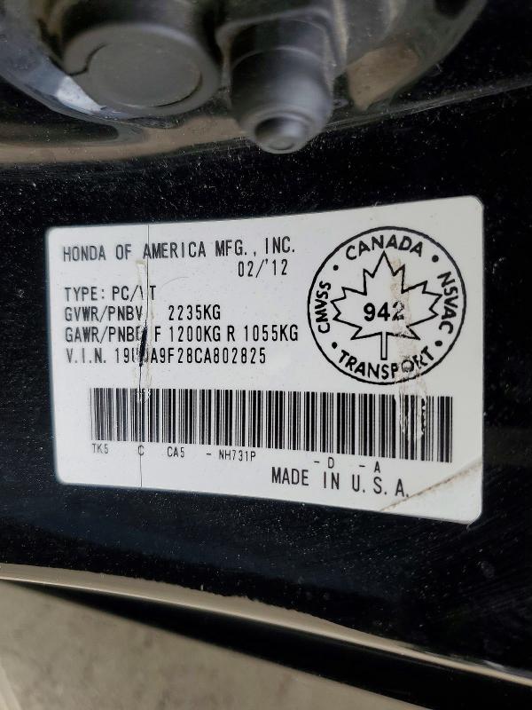 2012 Acura Tl მანქანა იყიდება აუქციონზე, vin: 19UUA9F28CA802825, აუქციონის ნომერი: 55238326