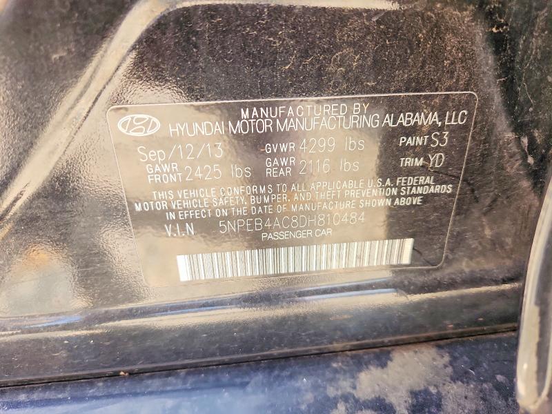 Продажа на аукционе авто 2013 Hyundai Sonata, vin: 5NPEB4AC8DH810484, номер лота: 54355926