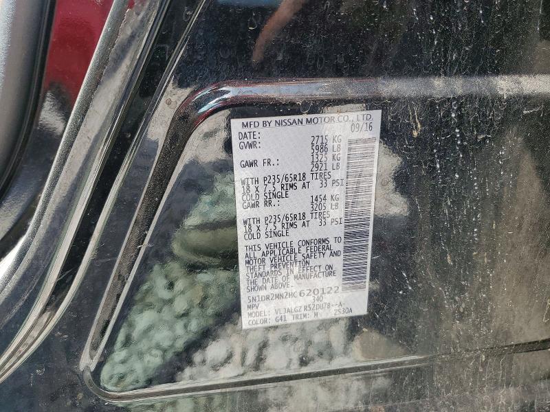 Продаж на аукціоні авто 2017 Nissan Pathfinder, vin: 5N1DR2MN2HC620122, номер лоту: 53670096
