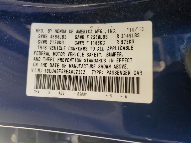 Aukcja sprzedaży 2014 Acura Tl, vin: 19UUA8F59EA002302, numer aukcji: 54253966