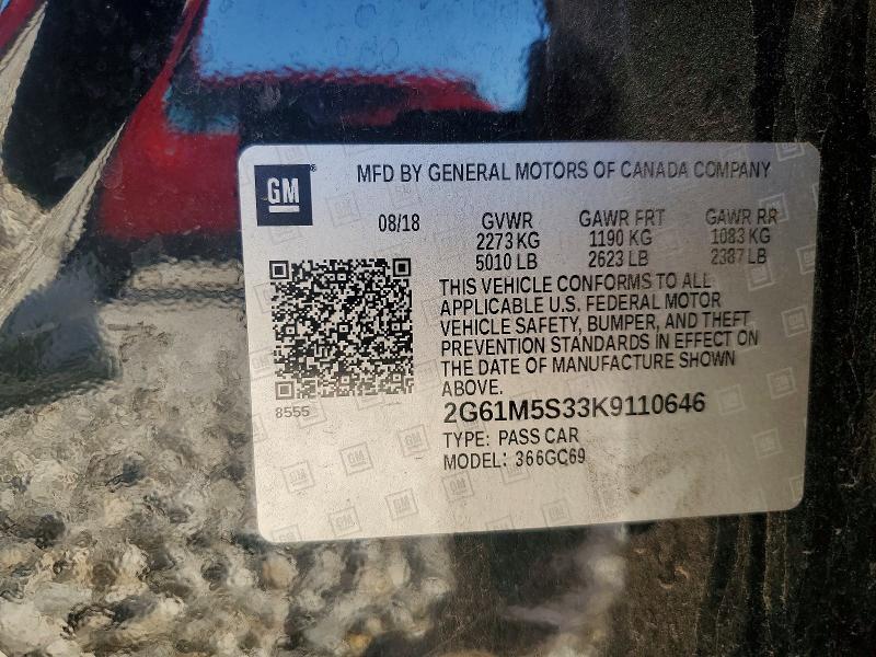 Продаж на аукціоні авто 2019 Cadillac Xts, vin: 2G61M5S33K9110646, номер лоту: 53065526