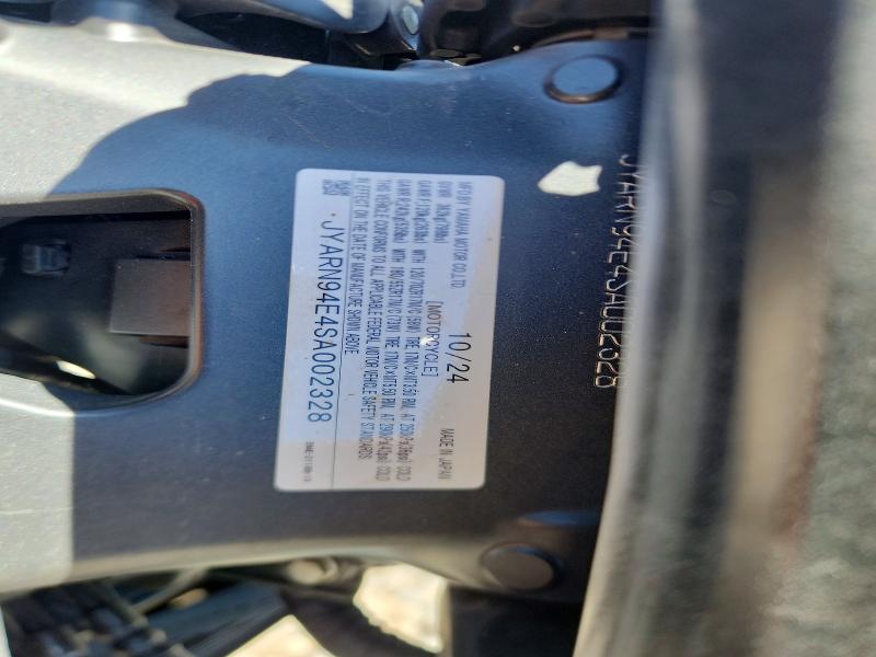 2025 Yamaha Mt09 მანქანა იყიდება აუქციონზე, vin: JYARN94E4SA002328, აუქციონის ნომერი: 54461566