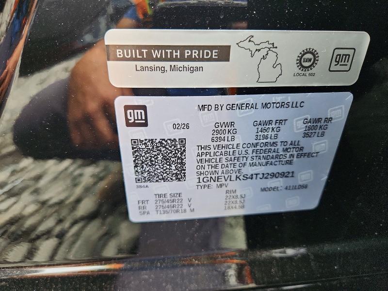54578946 :رقم المزاد ، 1GNEVLKS4TJ290921 vin ، 2026 Chevrolet Traverse مزاد بيع