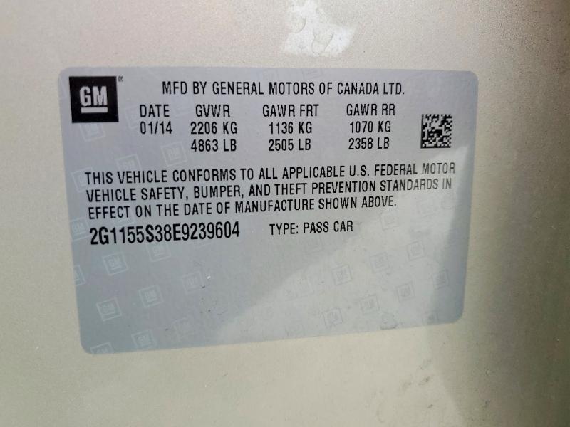 Продаж на аукціоні авто 2014 Chevrolet Impala, vin: 2G1155S38E9239604, номер лоту: 53192516