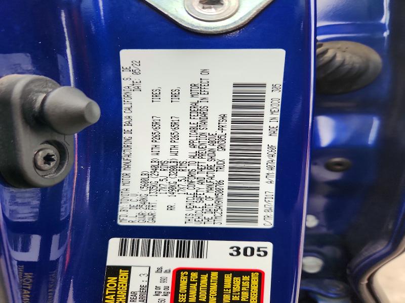 Aukcja sprzedaży 2022 Toyota Tacoma, vin: 3TMCZ5AN9NM500706, numer aukcji: 55006116