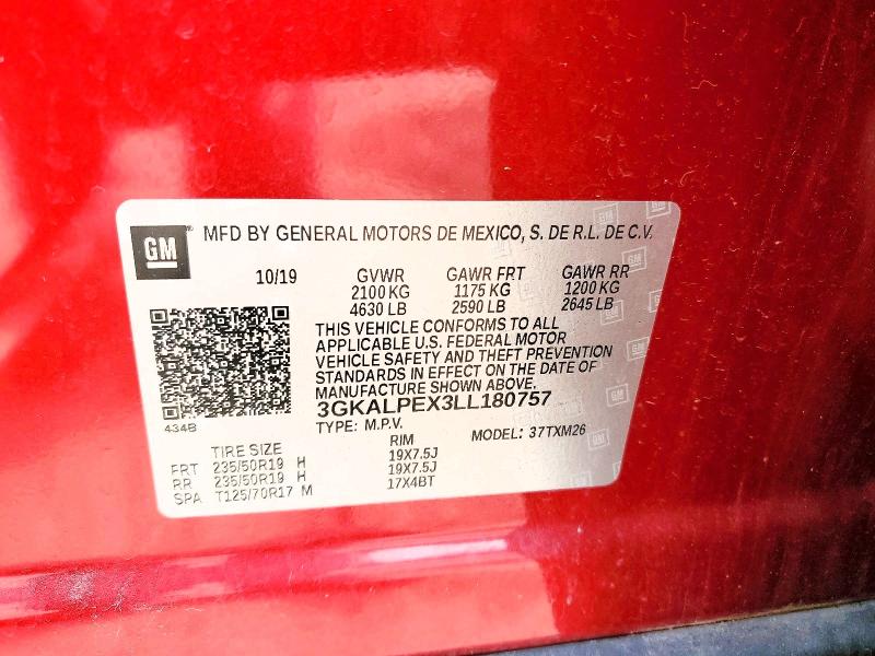 Продаж на аукціоні авто 2020 Gmc Terrain, vin: 3GKALPEX3LL180757, номер лоту: 54481536