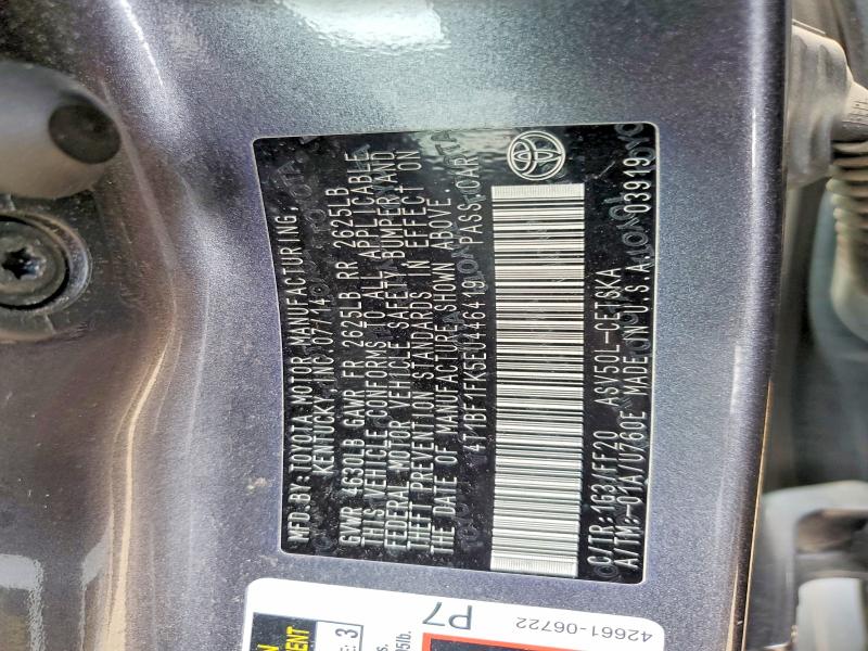 Aukcja sprzedaży 2014 Toyota Camry, vin: 4T1BF1FK5EU446419, numer aukcji: 54879866