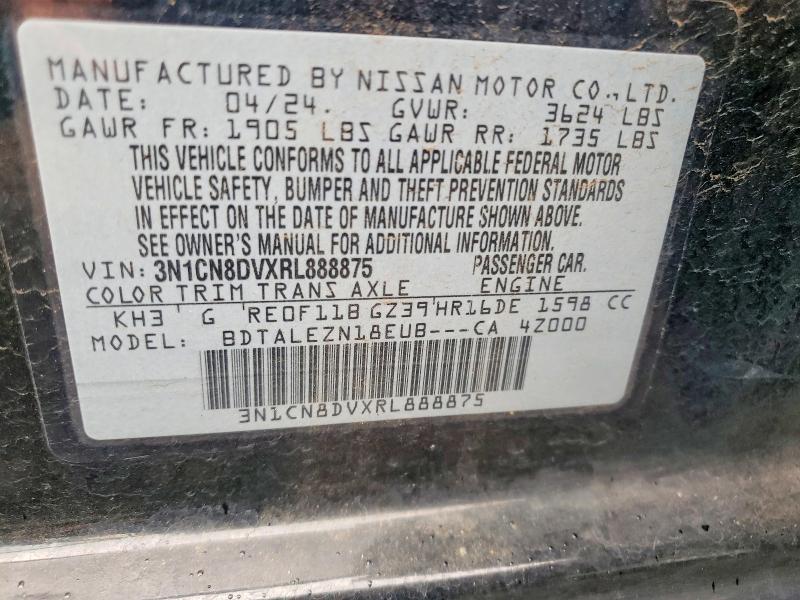 Aukcja sprzedaży 2024 Nissan Versa, vin: 3N1CN8DVXRL888875, numer aukcji: 54898496