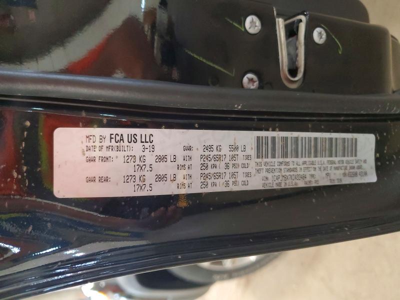 Продаж на аукціоні авто 2019 Jeep Gran Chero, vin: 1C4PJMBX7KD433484, номер лоту: 54790676