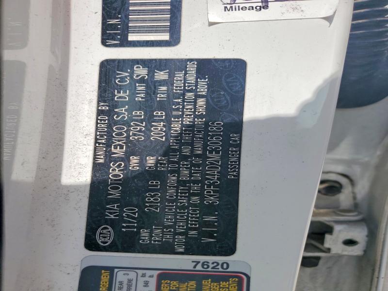 Продажа на аукционе авто 2021 Kia Forte, vin: 3KPF34AD2ME306186, номер лота: 53588626