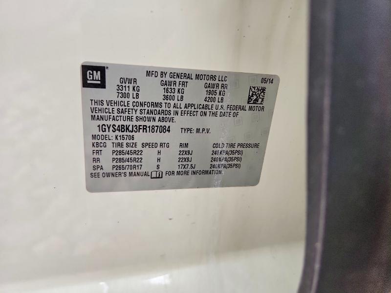 Продаж на аукціоні авто 2015 Cadillac Escalade, vin: 1GYS4BKJ3FR187084, номер лоту: 76927405