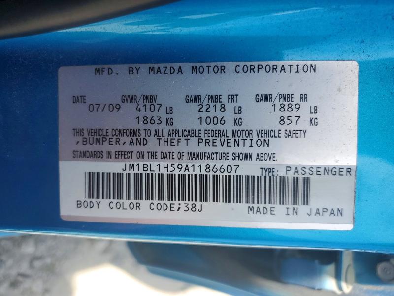 Auction sale of the 2010 Mazda 3, vin: JM1BL1H59A1186607, lot number: 52188606